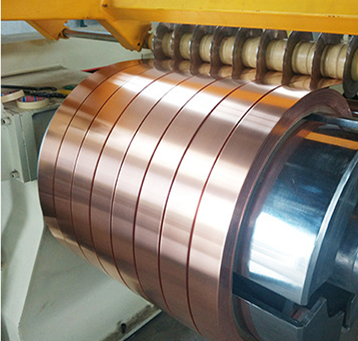 High precision copper strip slitting